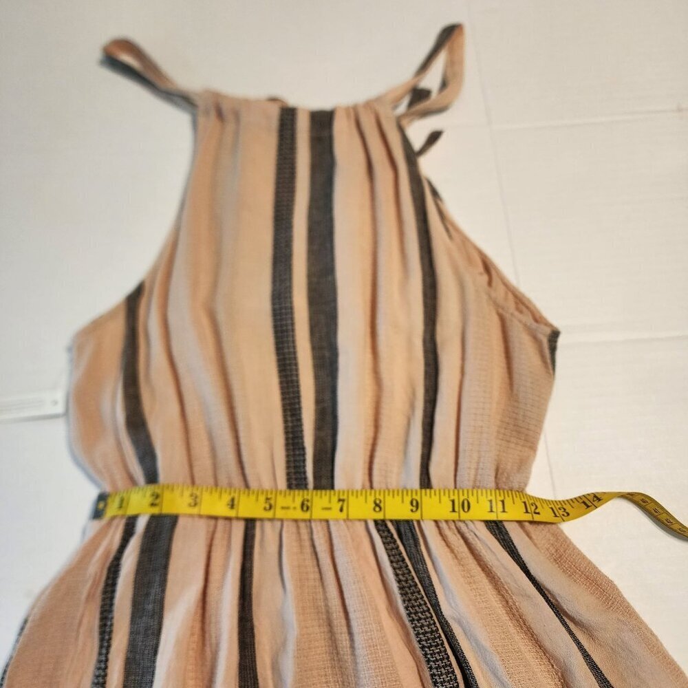 New Anthropologie Cloth & Stone sz S Halter Maxi Dress Linen blend - Picture 9 of 12